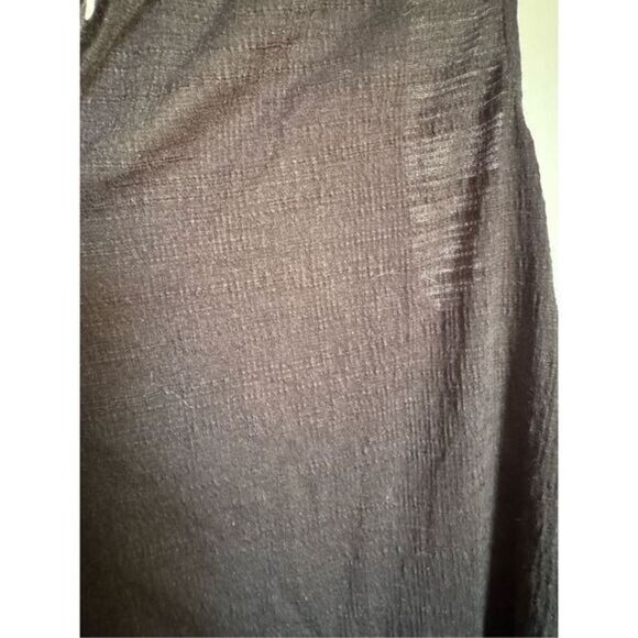 NEW Max Studio Womens Black Gauzy Embroidered Flowy Tassle Top 1X  Boho Western - Picture 8 of 11